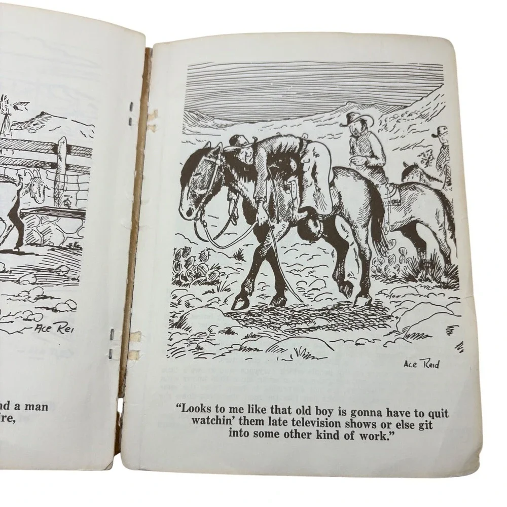 Ace Reid Cowpokes Wanted Vintage 1964 Western‎ Cartoon Book Fred Gipson Intro